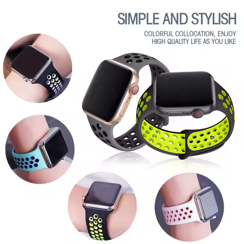 Official-website For Apple Watch Straps 44mm 45mm 41mm 40mm 49mm 42mm Silicone for nike Bracelet iWa