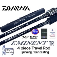 2023 NEW DAIWA Eminent TR Travel Baitcasting Spinning Rod 4piece 4pcs Baitcasting BC Bass Fishing Ro