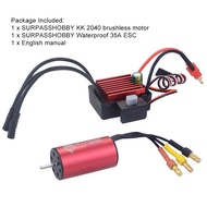 SURPASS HOBBY KK 2040 2280KV Brushless มอเตอร์เครื่องควบคุมความเร็ว35A ESC เซนเซอร์กันน้ำสำหรับ1/16