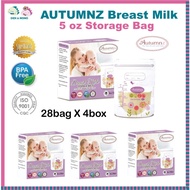 Autumnz BreastMilk Breast Milk Storage Bags (4box / 5oz) Double ZipLock Plastik Simpan Susu Badan