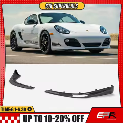 carbon fiber front lip for Cayman 987.2 09-12 R Type Front Lip 2 Pcs (Can not fit 987.1) Aerodynamic