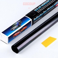 GOGUVO 1Roll 50x3m Car Foils, Solar UV Protection Scratch Resistant Window Tint Film, Durable Sun Shade Black VLT 1%-50% Glass Sticker Windshield