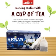 Akbar Premium Earl Grey 100 Tea Bags with Envelops per Box (EXP:08/2025)