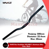 WAKE HB011 Handlebar Rise 30mm Bicycle Handlebar 25.4x580mm Aluminum Alloy Bike Handlebar Outdoor
