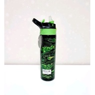 (ORIGINAL) Smiggle Wild Side Insulated Stainless Steel Flip Drink Bottle 520ml/Smiggle Stainless Steel Drinking Bottle - Green Dino