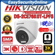 HIK HIKVISION Smart Hybrid Light 3K 5.0MP Dome Indoor Camera DS-2CE76K0T-LPFS Mic Audio Record 1620P