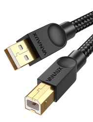 VANAUX Printer Cable USB A to B High-Speed Printer Cord Compatible with Printer,Scanner,Fax Machine,