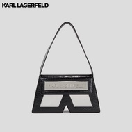 Karl Lagerfeld - IKON K MEDIUM CROC-EFFECT SHOULDER BAG 236W3186 กระเป๋าสะพาย