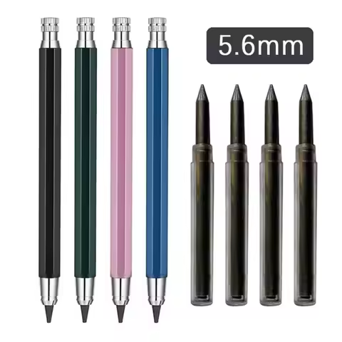 5.6mm Metal Mechanical Pen 2B/4B/6B/8B Pencil Refill Art Painting Drawing Writing Tool Sketch Comics