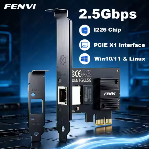 FENVI I226 2.5G PCI-E To RJ45 Network Card Gigabit Ethernet 100/1000/2500Mbps RJ45 LAN Controller Ad
