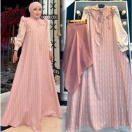 BEST SELLER GAMIS SHELLASAUKIA GAMIS DRESS KATUN SET HIJAB ORI BY SHELLASAUKIA