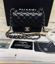 Chanel mini coco 17 方胖子 黑金羊 迷你口蓋包