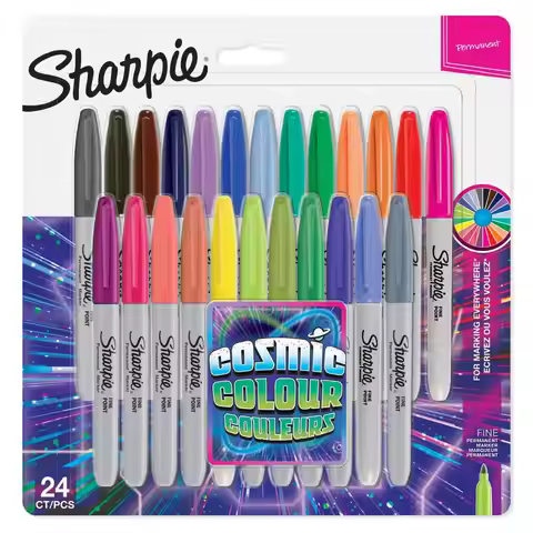 12/24 Colors Sharpie Permanent Markers Fine Point Pens (cosmic colour) Waterproof Paint Marker for M