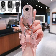 Mercedes Benz A/B/C/E/S/GLA/GLC/GLK Car Key Case glc300 A200l Glb220 car key cover Keychain cute