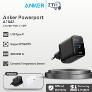 Anker 313 Charger 45W 25W PPS PD SFC Fast Charging USB Type C - A2643