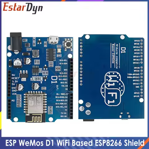 ESP8266 Module ESP-12F ESP-12E WiFi Board for WeMos D1 Arduino UNO R3, IoT Smart Home Development