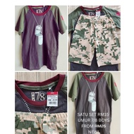 One Set (t-shirt and shorts) Umur 7/8