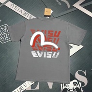 Evisu/God of Fortune 2026 Classic Round Neck Short-Sleeved T-Shirt Men Women American Style Trendy H