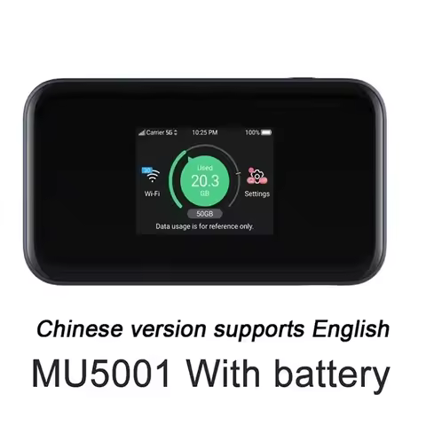 ZTE MU5001 5G Mobile Wifi Router SDX55 Chipset WIFI6 1800M Pocket WiFi 4500mAh Battery Wireless Hots