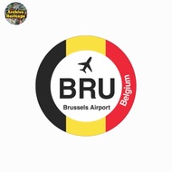 Brussels airport sticker belgium sticker