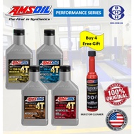 AMSOIL MOTORCYCLE 4T PERFORMANCE 10W30 10W40 10W50 15W50 Fully Synthetic (1 Quart) 946ml Engine Moto