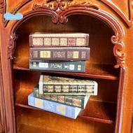 [LI] 6Pcs/Set 1:12 Dollhouse Miniature Classical Book Dollhouse Study Scene Mini Model Props Cannot 