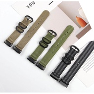 Suitable for Fitbit charge6/5 Nylon Strap NATO Nylon Canvas Strap Three Buckle Nylon Strap Men