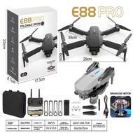 Free Ship E88 Drone 8K High-Definition Dual-Camera Long Battery Life Brushless Motor Folding Four-Ax
