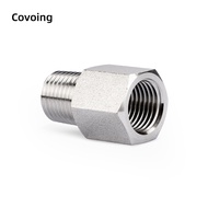 Covoing 304 Stainless Steel Male-Female Threaded Union Hexagonal Adapter G ZG BSPT BSP thread