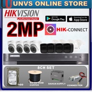 HIKVISION hik 8-CHANNEL 2MP 1080P Full HD 8CH CCTV 2.0MP FULL SET WITH POWER SUPPLY VOLTAGE STABLIZE