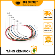 Bộ 6 dây đàn guitar Acoustic dây màu size 10 Duy Guitar Store phụ kiện guitar Sale rẻ dưới 49k