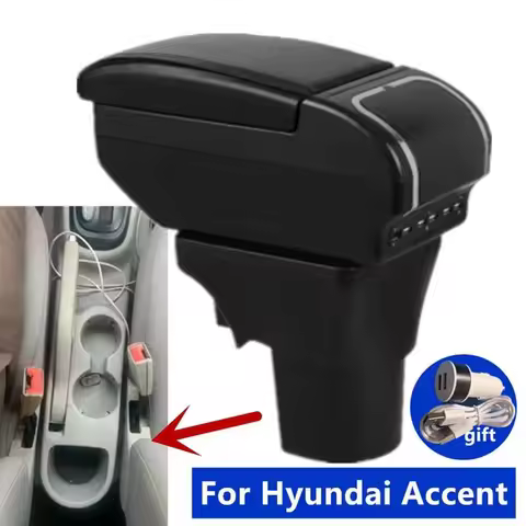For Hyundai Accent Armrest Box for Hyundai Accent Verna Car Armrest Box Center Storage Box Dedicated