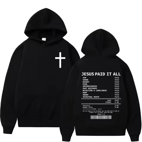 2026 Fashionable Casual Trend Christian Bible Scripture Men's and Women's Clothing Hip Hop Vintage S