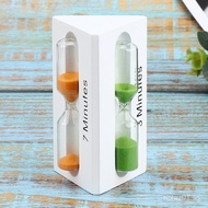 Hourglass Timer3/5/7Minute Solid Wood Time Funnel Creative Home Living Room Decoration Ornament