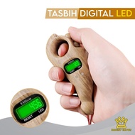 Bright Crown LED Muslim Tasbih Digital Kayu Manik Alat Hitung LED Dogital Tasbih Premiun Original