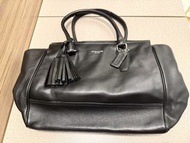 Coach Black Leather Tote Bag