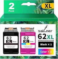 62XL Ink Cartridges Black and Color Replacement for HP Ink 62 62XL Ink Work for HP Envy 7640 5540 56
