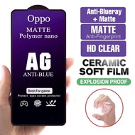 Ceramic Blueray Matte Oppo A93 A95 A59 F1S F5 F7 F9 A5S A12 A7 F11 R15 R17 Pro Tempered Glass Screen Protector