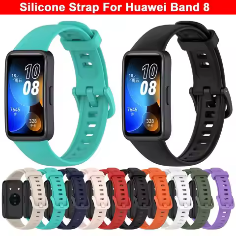 Soft Silicone Sport Strap For Huawei Band 8 Silicone Replacement Wristband Bracelet For Huawei Band 