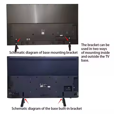 4X Universal Steel TV Base For 32-65 Inch LCD Pedestal Screen Stand With Aluminum Alloy Riser TV Sta