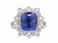 【久大御典品 編號:F29816】 天然藍寶戒指5.31克拉 斯里蘭卡 變色《GRS證書》UNHEAT 無燒