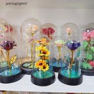 JETTING Sunflower Night Light Eternal Flower Glass Cover Lamp Shade Eternal Rose LED Light Foil Flow