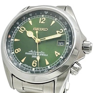 精工 Alpinist SARB017/6R15-00E1 手錶，已翻新，不鏽鋼錶殼，綠色錶盤/銀色錶帶，男士款 [二手]