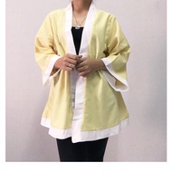 Kimono Cardigan Plain Yellow