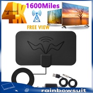 [RB] Digital TV Antenna Long Range Signal Booster Plug Play 1600 Miles 4K DVB Indoor Antenna for Bedroom