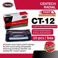 TECH CT12 CENTECH REPAIR UNITS Tire Patch/ radial vulcanized rubber patch tire puncture seal 2 3/8″X