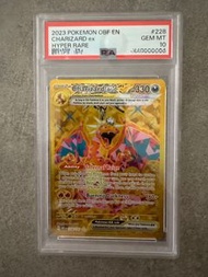 PTCG 寵物小精靈 寶可夢卡 美版 Obsidian Flames 寵物小精靈 寶可夢卡 金噴火龍 Charizard ex PSA 10