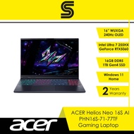 ACER Predator Helios 16S AI PHN16S-71-77TF Gaming Laptop -16" OLED 240Hz/U7-255HX/16GB D5/1TB SSD/RT
