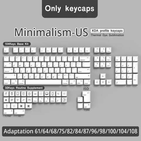 XDA Mechanical Keyboard keycaps Spanish French Korean Brazilian Russian Japanese XDA Profile PBT Dou