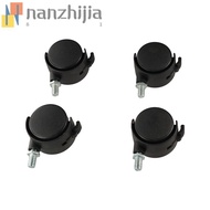 NANZHIJIA Chair Wheel with Brake Swivel Silent For Industrial Furniture Universal Black Sliding Trol
